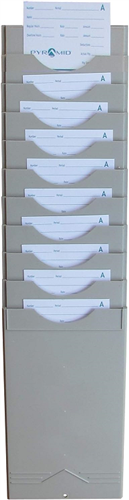 10-Pocket Time Card Rack – Durable Employee Organizer for Efficient Wo ...