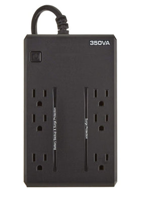 UPS 350VA/255W Standby Battery Backup with 6 Outlets | Reliable Power Protection for Home & Office