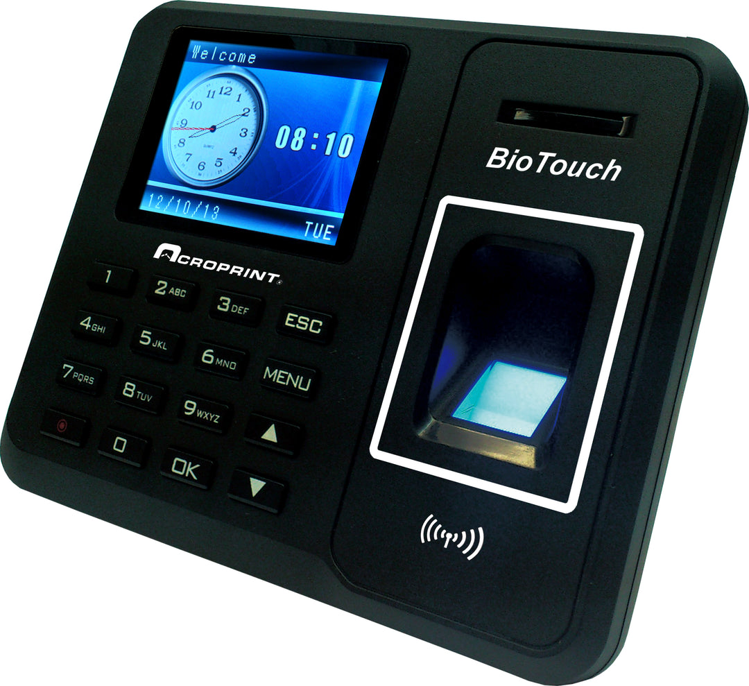 acroprint-biotouch-fingerprint-time-clock-no-monthly-fees-left