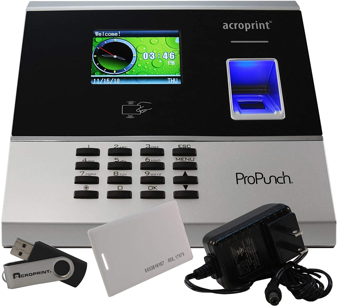 acroprint-propunch-biometric-time-clock-with-wi-fi-software-front-usb-prox-cord