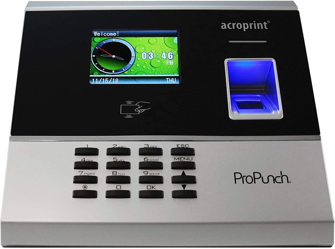 Acroprint ProPunch Biometric Time Clock with Wi-Fi & Software