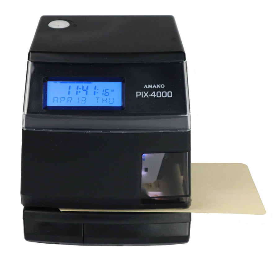 amano-pix-4000-automatic-time-recorder-efficient-accurate-employee-time-attendance-solution-front_with_card