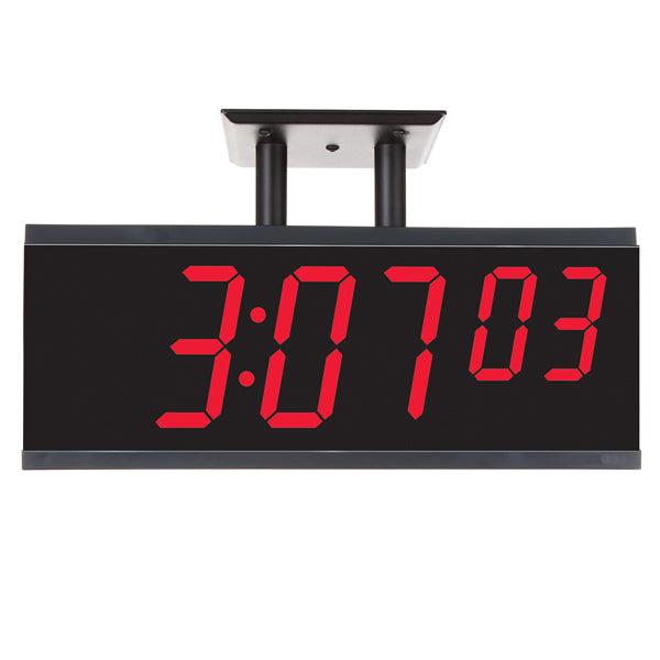 dual-sided-ceiling-mount-bracket-for-digital-or-analog-clocks-back-to-back-installation-secure-easy-setup-digital-clock-mounted