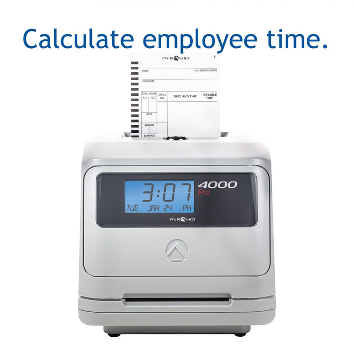 efficient-pyramid-4000-pro-auto-totaling-time-clock-for-accurate-attendance-card