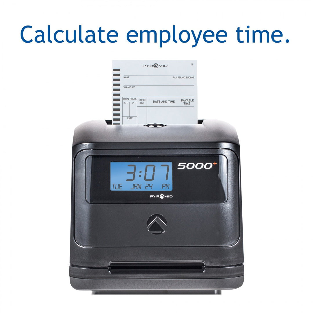 pyramid-5000-auto-totaling-time-clock-recorder-efficient-employee-time-tracking-payroll-solution-with-timecard